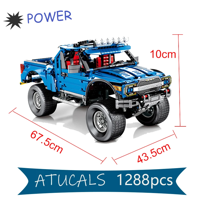 

1288PCS Technic Ford Mustang F-150 rc car Model Building Blocks Creator DIY Toys For Children