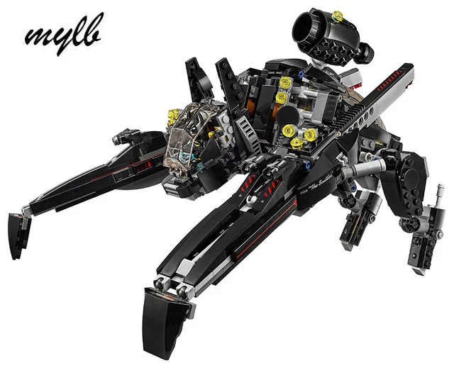 

drop shipping Batman Genuine Movie Series The Scuttler Bat Spaceship Set Building Blocks Bricks Toys Compatible with diy
