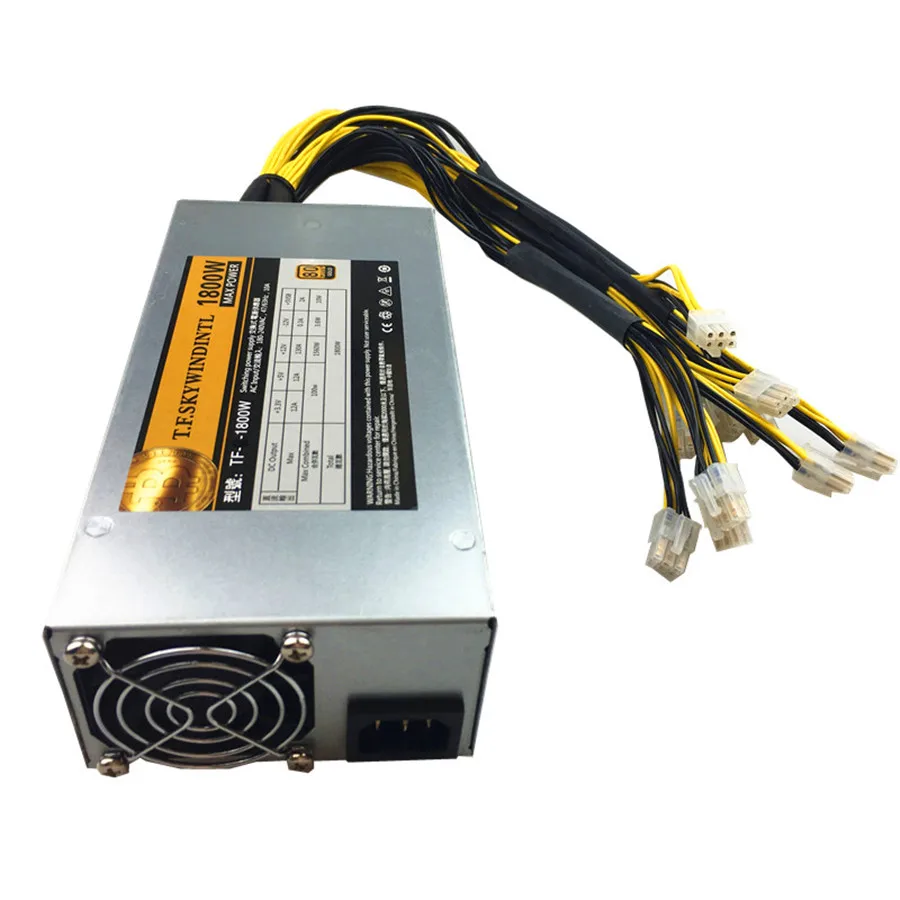 1800W ethereum Miner Power Supply Mining Rig Bitcoin Miner 1800W PSU Asic s9 Mining Machine Power Supply MAX 2000W 10*6PIN ATX 1800W ethereum Miner Power Supply Mining Rig Bitcoin Miner 1800W PSU Asic s9 Mining Machine Power Supply MAX 2000W 10*6PIN ATX