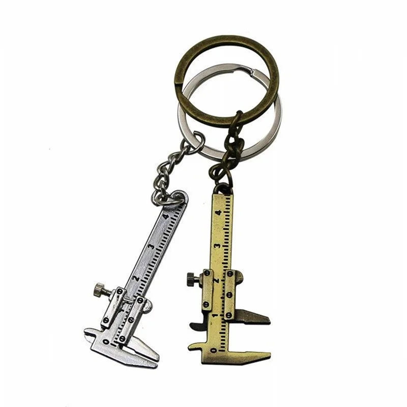 

Portable Measuring Gauging Tools Alloy mini vernier caliper keychain Special Simulation Model Slide Ruler Car key Accessories