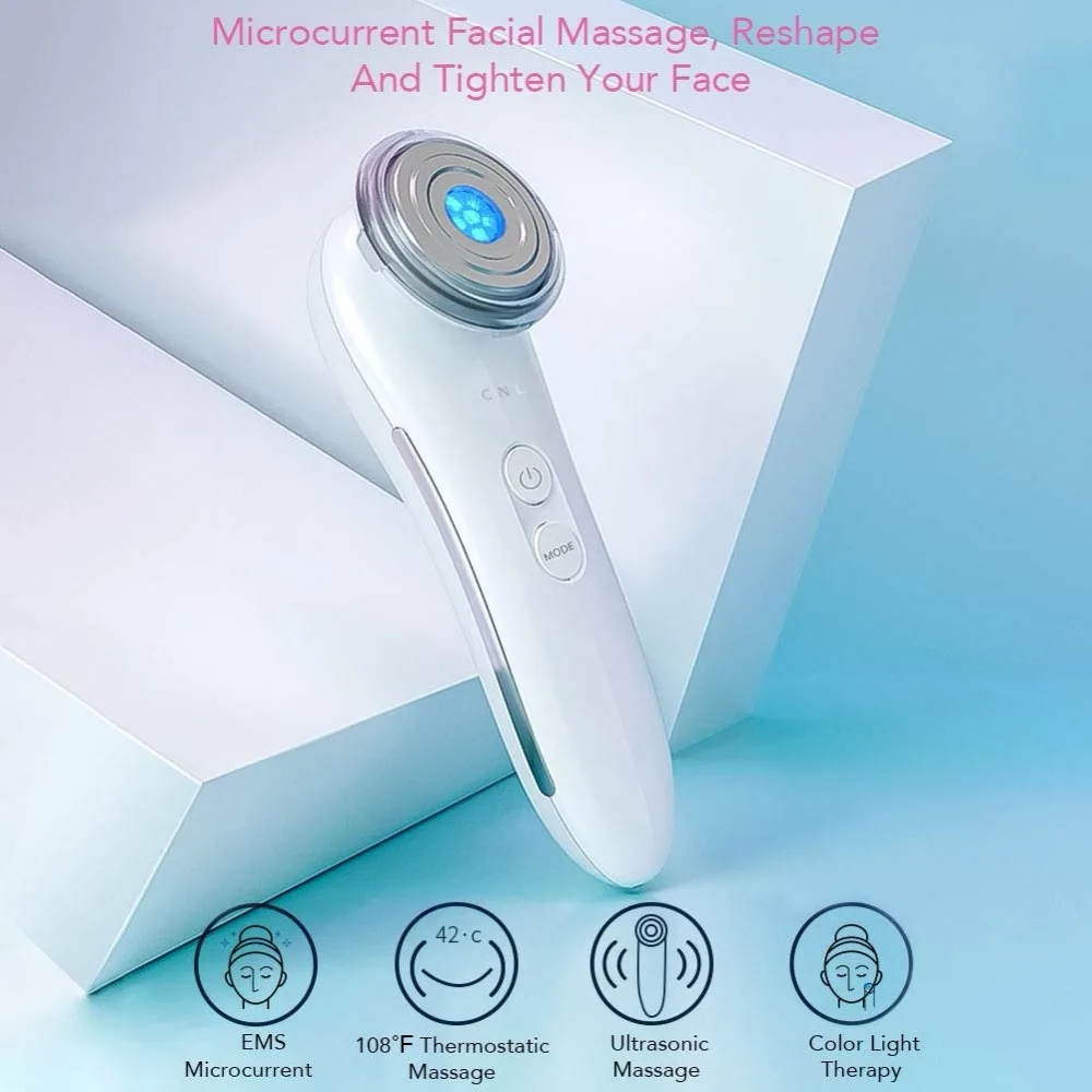 Facial Massager Microcurrent Face Lifting Face Cleansing Massager Facial Lift Face Clean RF Massager Facial Phototherapy Device