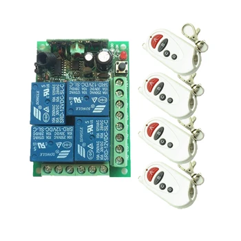

DC 12V 24V Relay Wireless Remote Control Switch System Learning Normally Open/Closed