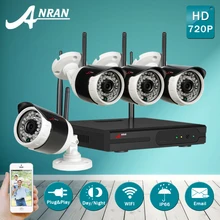 Осень Новый! Подключите & Play 4CH Беспроводной NVR Система Видеонаблюдения и 720 P HD Открытый + Крытый ИК ночного Видения WI-FI Камеры Видеонаблюдения