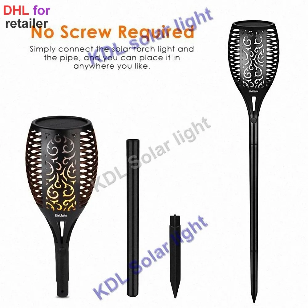 

4pcs/lot Solar 96LEDs Dancing flame Torch Lights radar 3 working mode LED Solar Flame flameing t landscape garden camps flam
