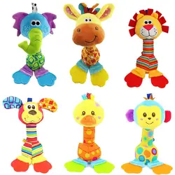 Новые плюшевые детские развития мягкий жираф животных колокольчики погремушки ручка игрушки с Прорезыватель Детские игрушки подарок на