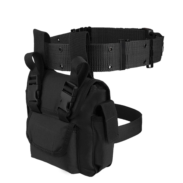 Tactical Molle Waist Bag Drop Leg Bag Waterproof Quick Release EDC ...