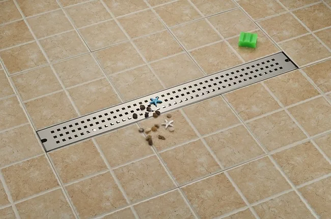 Bathroom Channel Tile Drains Bronze