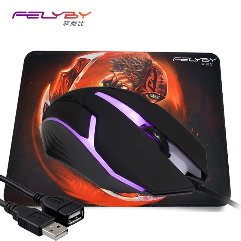 FELYBY office USB gaming wired computer mouse for laptop & MacBook