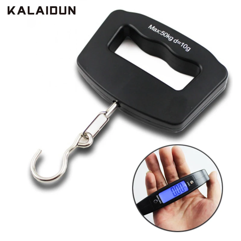 KALAIDUN Electronic Hook Scale 50kg10g LCD Digital Display Pocket Scale Portable Hand Held Balance Weighing Hanging Luggage Bag1