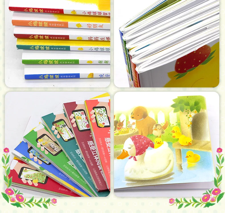 Série de Crescimento Ilustrados para Crianças do Bebê Livro de História para Dormir Livros Bola Frango Educacional 3d Flap 6 - Set 6 6 livrosSet Bola Frango Série de Crescimento