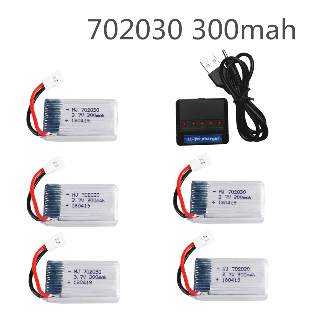 10pcs 3.7V 300mAh lipo Battery with Charger For Syma X11 E55 FQ777 FQ17W F180 FY530 U816 U816A U830 X100 H107 S39-1 HD-1306