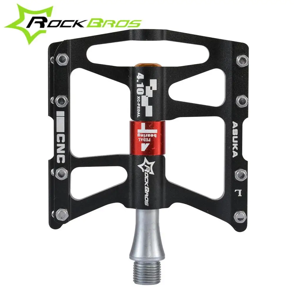 ROCKBROS велосипедные педали MTB педали герметичный подшипник Pedals4 подшипники велосипедные педали противоскользящие сверхлегкие велосипедные аксессуары с ЧПУ - Цвет: Black