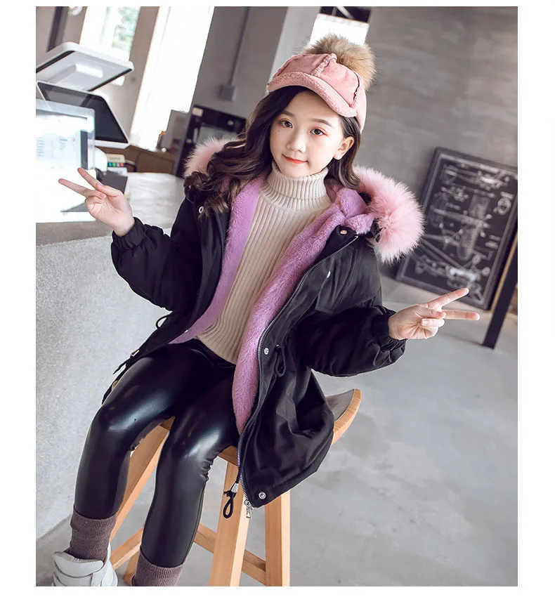 solid thick winter jackets for teenage girls fashion warm cotton coats kids fur hooded loose padded clothing children outerwears (13).jpg