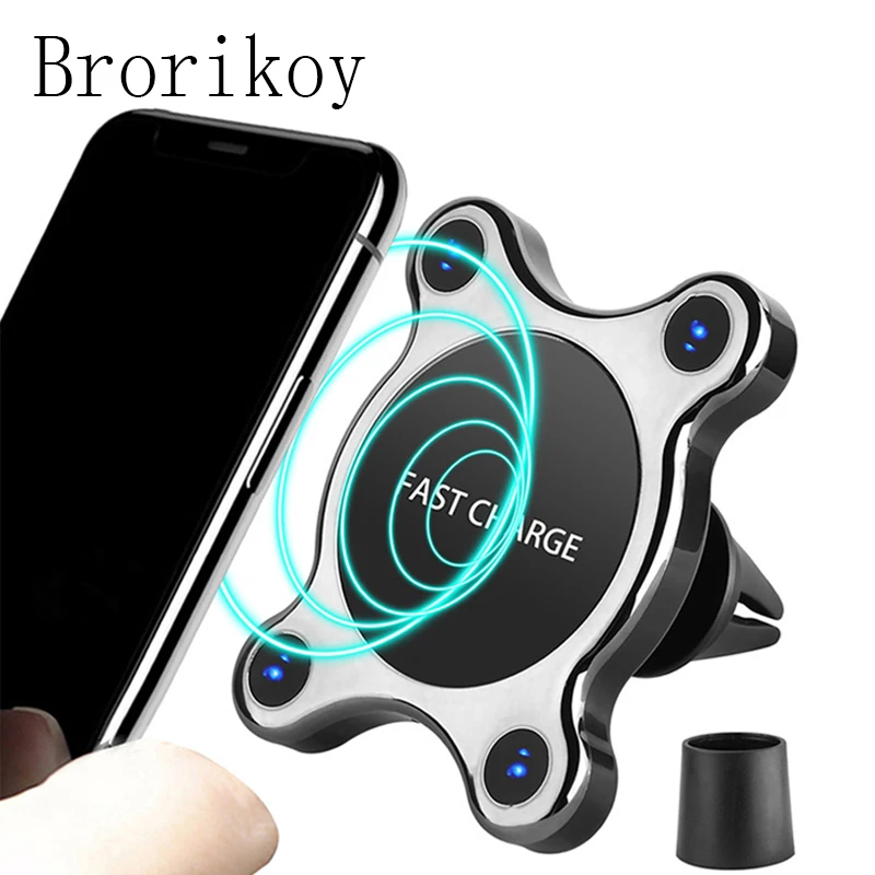Car Wireless Charger Magnetic Air Vent Stand Holder for iPhone 8 X Xs Max 10W Wireless Charger Fast Charging for Samsung S8 S9 Car Wireless Charger Magnetic Air Vent Stand Holder for iPhone 8 X Xs Max 10W Wireless Charger Fast Charging for Samsung S8 S9