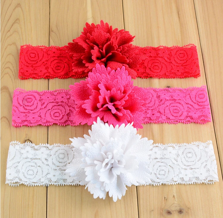 36Pcs/Lot Fabric Flower Nylon Baby Headband Floral Hairbands For Girls Newborn Children Hairtie Hair Accessories |