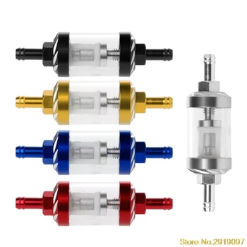 

CNC 8mm Gas Fuel Filter Scooter Universal Aluminum Clear-View For Motor Dirt/pitping Support