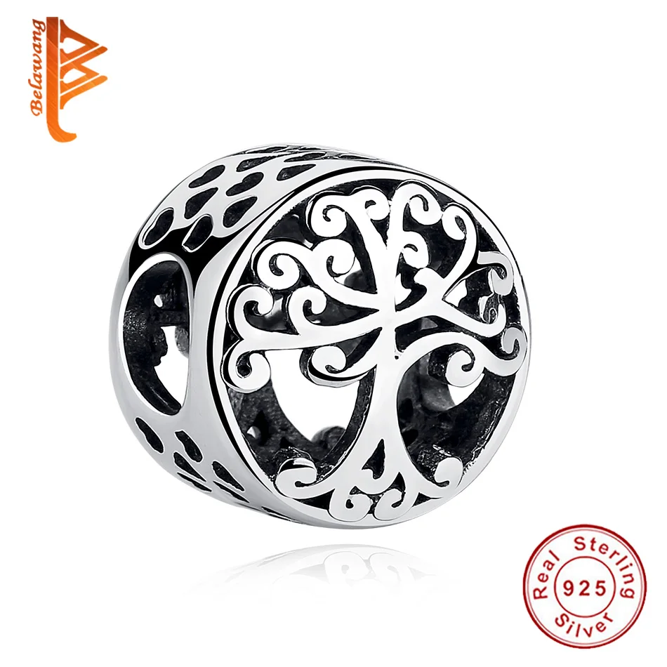 

925 Sterling Silver Tree of Life Beads Classic Family Root Charm Beads Fit Original Bracelets Necklaces Women DIY Jewelry