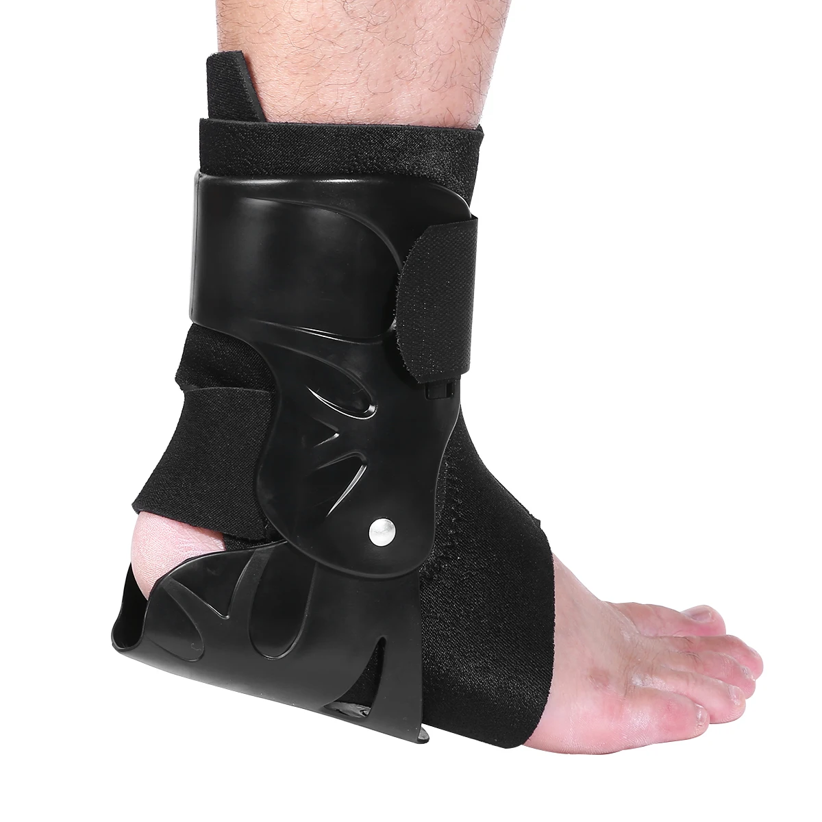 Adjustable Sports Ankle Protect Compression Ankle Brace Support Stabilizer Foot Wrap for Running Basketball Black