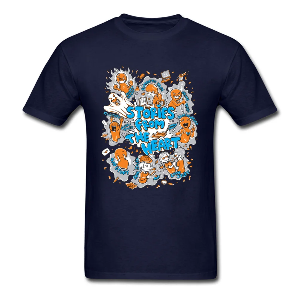 CustomNormal Short Sleeve Tops Tees Summer/Autumn On Sale O Neck 100% Cotton Clothing Shirt Men T Shirts Stories From The Heart  Stories From The Heart navy