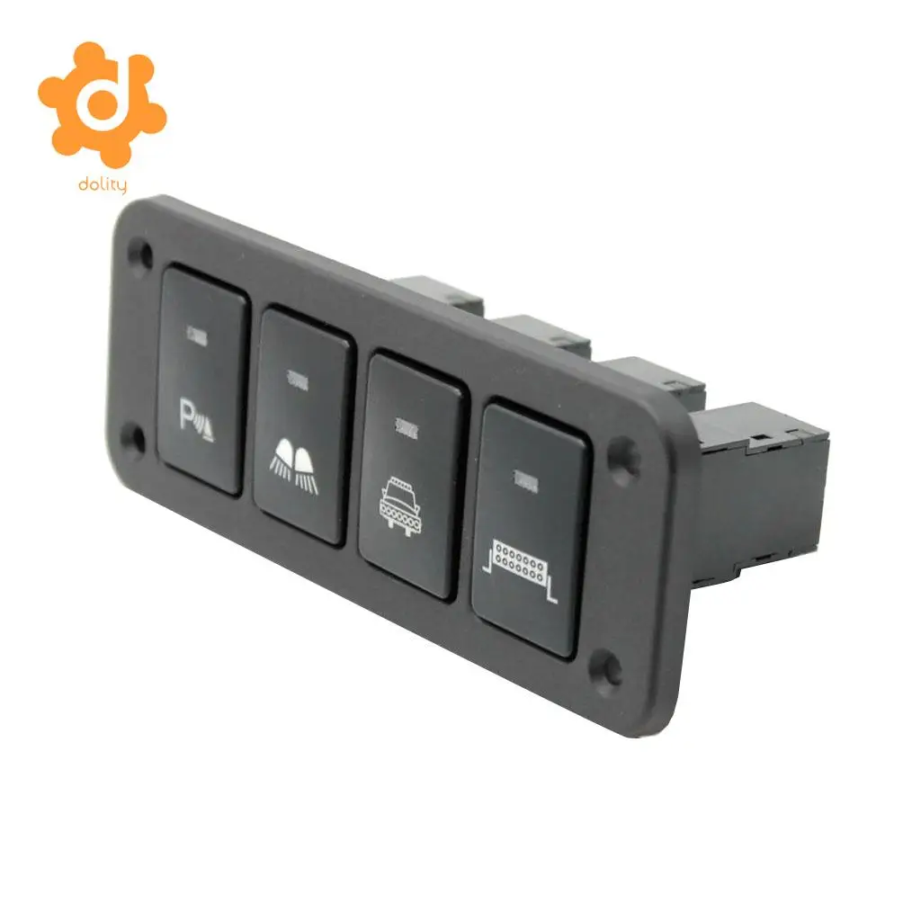 dolity Light Bar+Headlight+Low Beam+Parking Light 4 Gang Switch Panel for Toyota