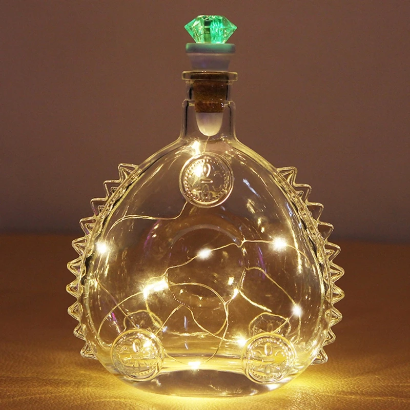 Wine Bottle Lights USB Rechargeable 7 Color LED Cork Lights for
