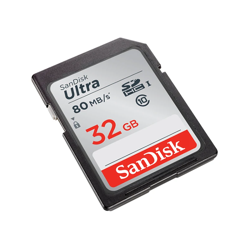 Карты памяти SanDisk Ultra SDHC карты SD 32 Гб C10 UHS I 80 МБ/с. читать Скорость для Камера