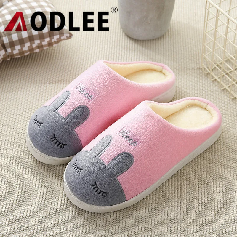 

AODLEE Winter Warm Plush Slippers Women Home Slippers Indoor Shoes Winter Shoes Women Ladies Slippers Slides Sandalias Mujer