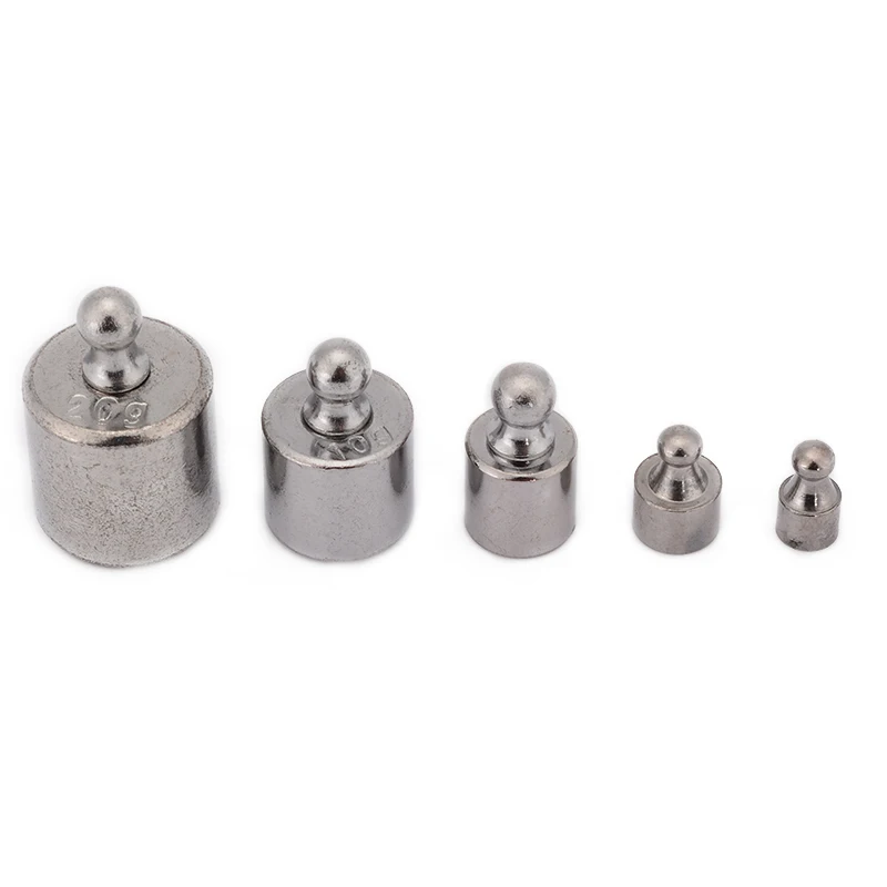 5pcs 1g 2g 5g 10g 20g Carbon Steel Precision Chrome Calibration Digtal Scale Weight Set Test Jewelry Scale