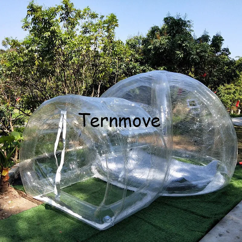 inflatable lawn camping tent with support,living outdoor waterproof