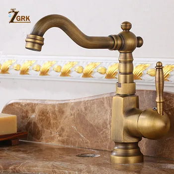 ZGRK Basin Sink Faucet Water Mixer Water Tap Bath Faucet Brass Bathroom Mixer Tap Wash Basin Mixer Taps Bathroom Crane basin faucets bath antique finish brass water tap bathroom basin sink faucet vanity faucet wash basin mixer taps crane 6633