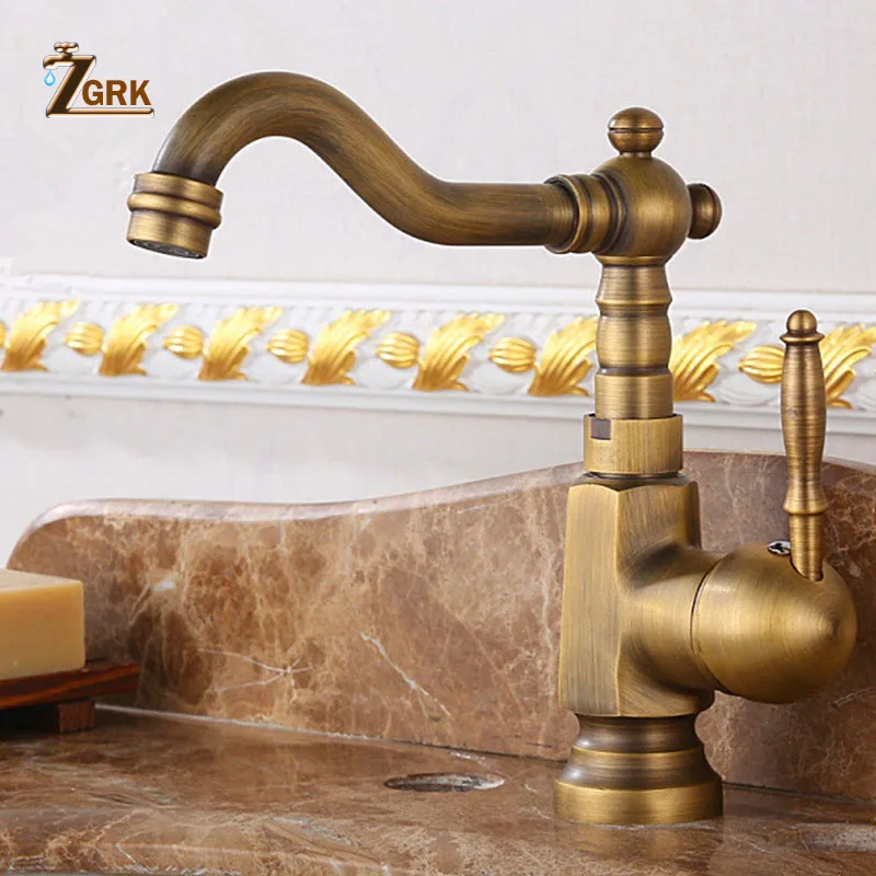 Billige ZGRK Becken Waschbecken Wasserhahn Wasser Mischer Wasserhahn Bad Wasserhahn Messing Bad Mischbatterie Waschbecken Mischbatterien Bad Kran