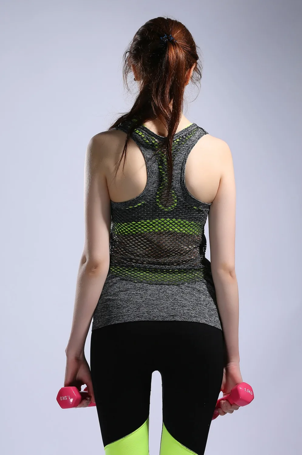 Профессиональный спорт Yoga Бег дышащий Быстросохнущий сетка жилет Run предотвращается греться в одежде