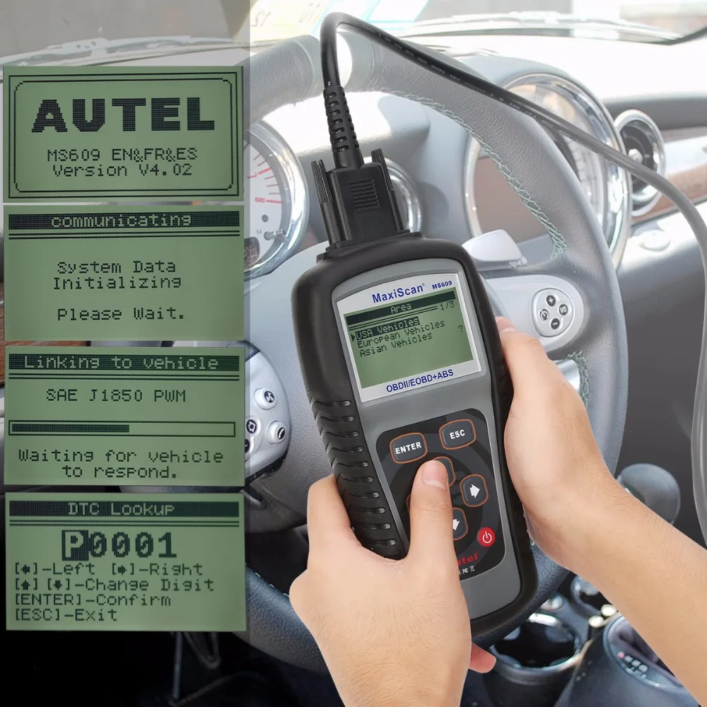 Autel Maxiscan MS609 EOBD OBD2 сканер OBD 2 считыватель кодов тестер OBDII Автомобильный