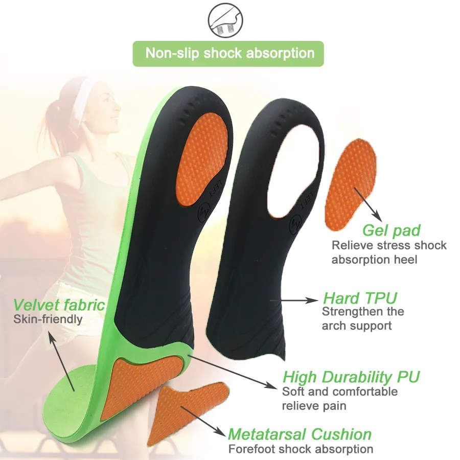 Best Orthopedic Shoes Sole Insoles For Shoes Arch Foot Pad X/O Type Leg Correction Flat Foot Arch Support Sports Shoes Inserts