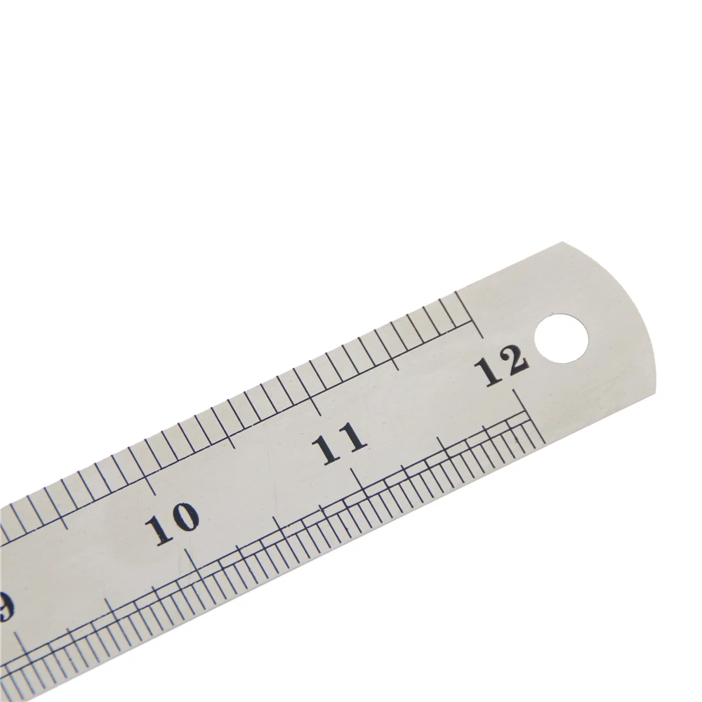 1 Pc Stainless Steel Metal Ruler 30cm Metric Rule Precision Double Sided Measuring Tool stainless steel ruler triangle ruler ruler set drawing ruler straight ruler folding ruler metal ruler quilting ruler rotatable ruler cats paw ruler