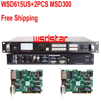 

WSD615US+2PCS MSD300 LED screen video processor USB/SDI/HDMI/DVI/VGA/CVBS 2304*1152 Support PIP & POP MSD600 Free Shipping