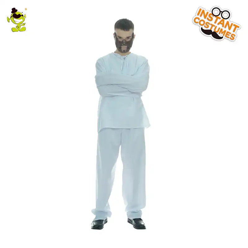 QLQ Halloween Party Men's Mental Patient Costumes Cosplay Purim Party