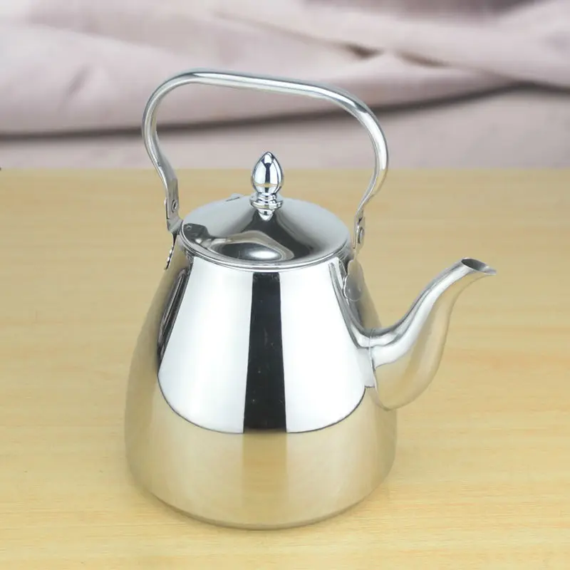 Asian restaurant style stainless steel tea pot