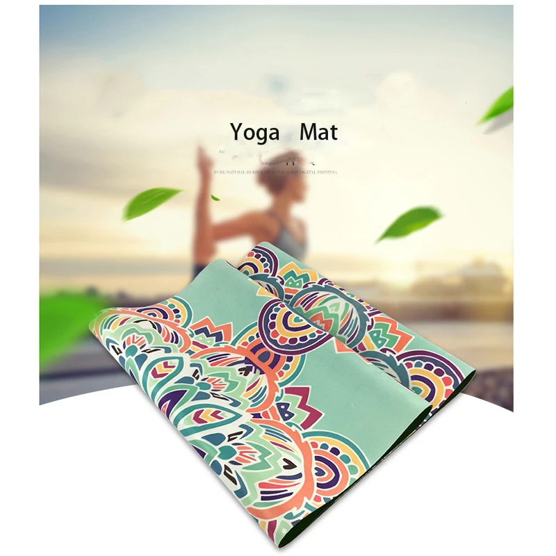 

Leisure time sports yoga mat printing Rainbow flower skid resistance environmental protection Natural rubber Not allergic