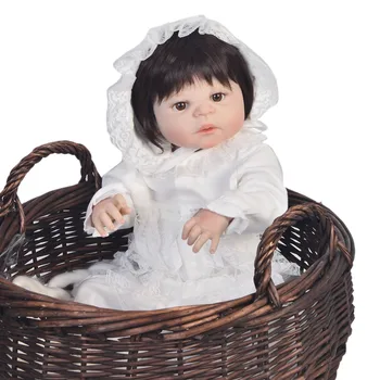 

Reborn Real dolls 57CM Full Body SIlicone Girl Reborn Babies Doll Bath Toy Lifelike Newborn bebe boneca reborn menina