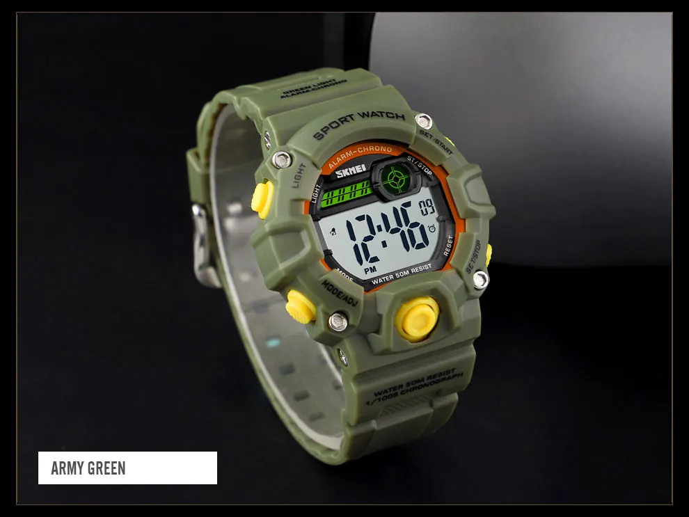 SKMEI детские спортивные часы светодиодный кварцевые цифровые часы для мальчиков и девочек детские 50 м водостойкие уличные спортивные