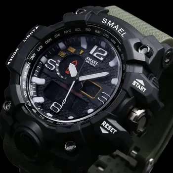 SMAEL-relojes deportivos para hombre, pulsera Digital LED, resistente al agua, militar, para exteriores, 2018, 1545 4