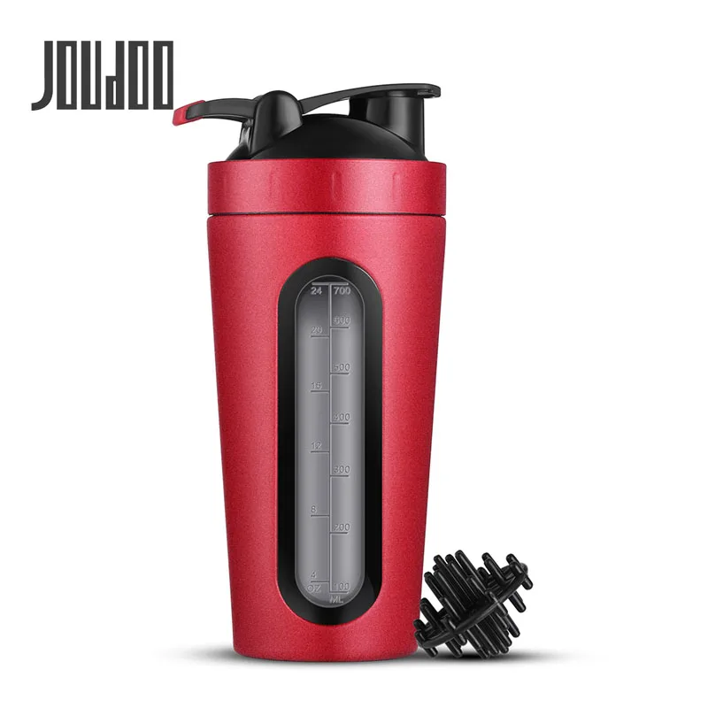 

JOUDOO 700ml Protein Shaker Stainless Steel Water Bottle Outdoor Sports Fitness Training Drink Powder Mixer Bottle Of Water 35