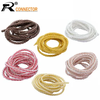

1.2M/lot Upgrade 8 Core Earphone Cable for Enthusiasts Jack MMCX Earphone Pin Plug cable For Shure ED5 SE535 7 Colors