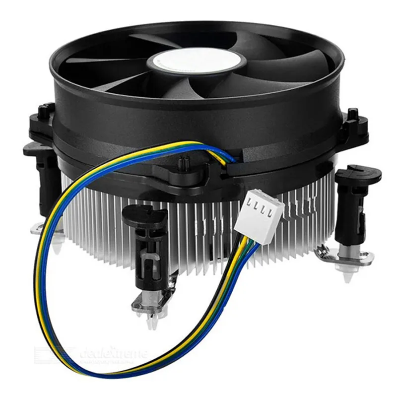 

Aluminum PC CPU Cooling Fan Cooler 4Pin PWM CPU Fan Double Platform Radiator Processor Cooler Heatsink For Intel LGA775 LGA115X