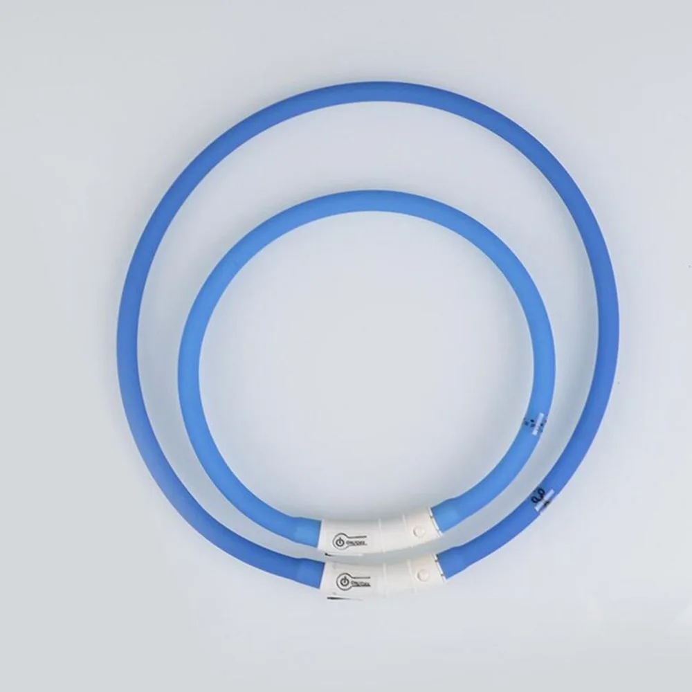 

Adjustable Pet Collar LED Light Outdoor USB Rechargeable Teddy Night Flashing Light Supplies Glowing Luminous Safety