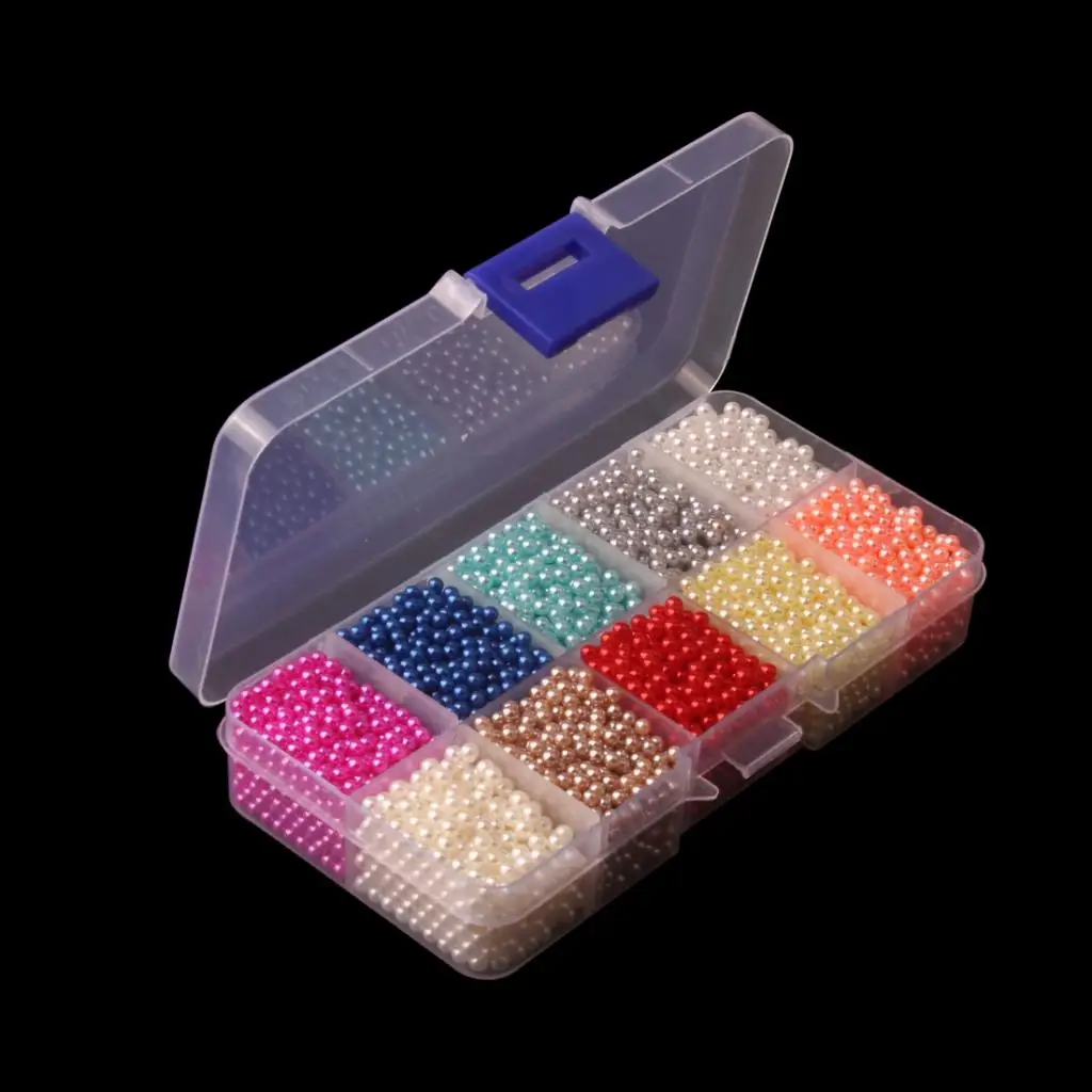3mm 4mm 5mm 6mm Colored Faux Pearls No Hole ABS Plastic Loose Beads DIY Jewelry Making Craft
