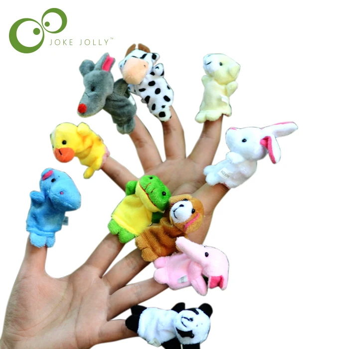 

10pcs/set animals finger puppets baby plush toys finger dool