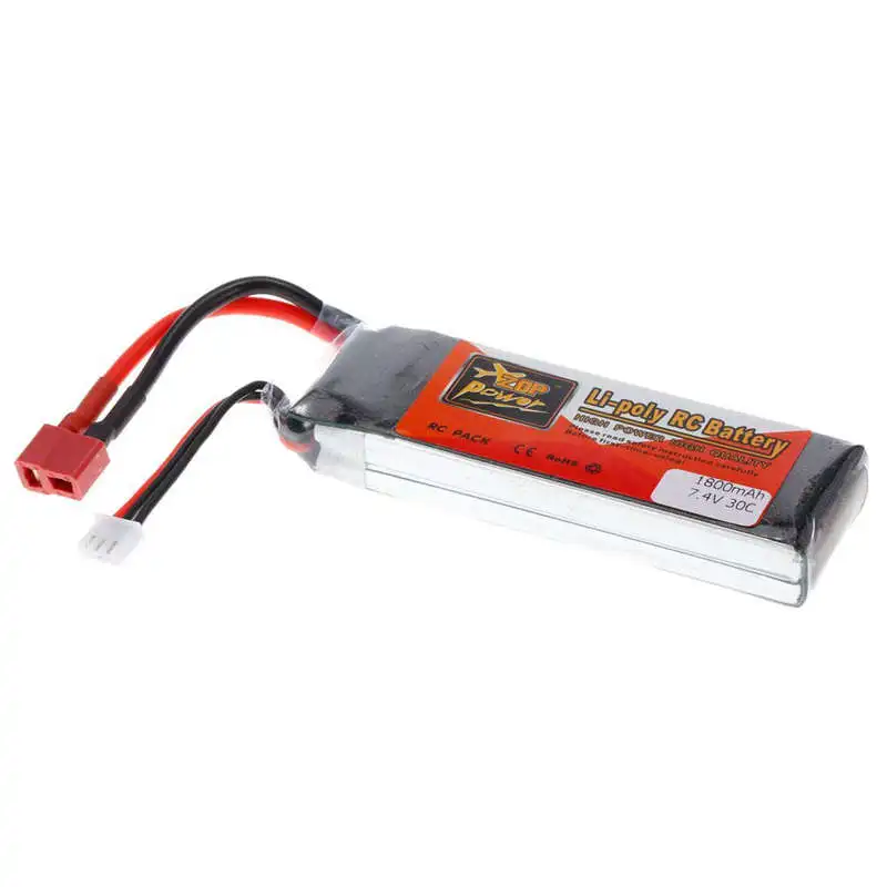 ZOP POWER Plug Lipo батарея для 2 S 7,4 V 1800 mah 30C T для QAV250 FPV гоночный RC Квадрокоптер Автомобильная лодка