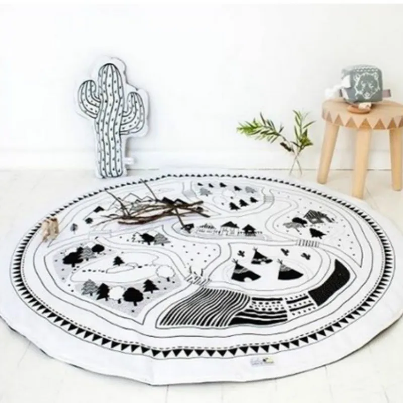 Детский коврик детский напольный хлопковый для ползания Tapete Para Bebe ковер игровой
